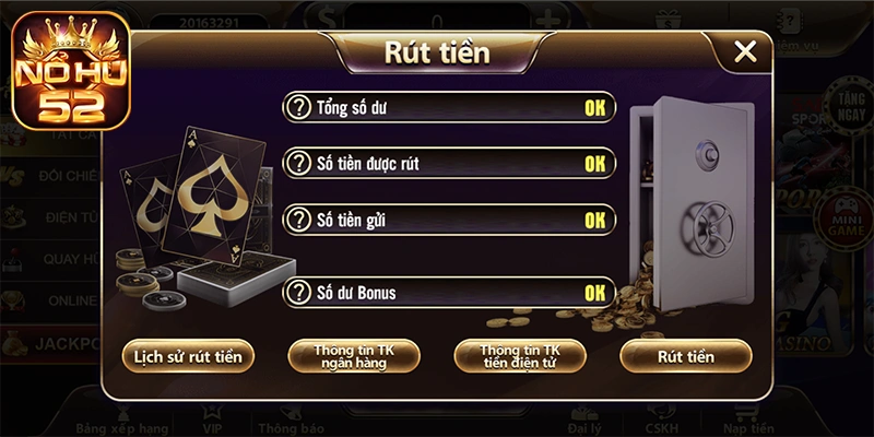 Hướng dẫn rút tiền Nohu52 nhanh – an toàn – không lỗi hệ thống - Ảnh 1