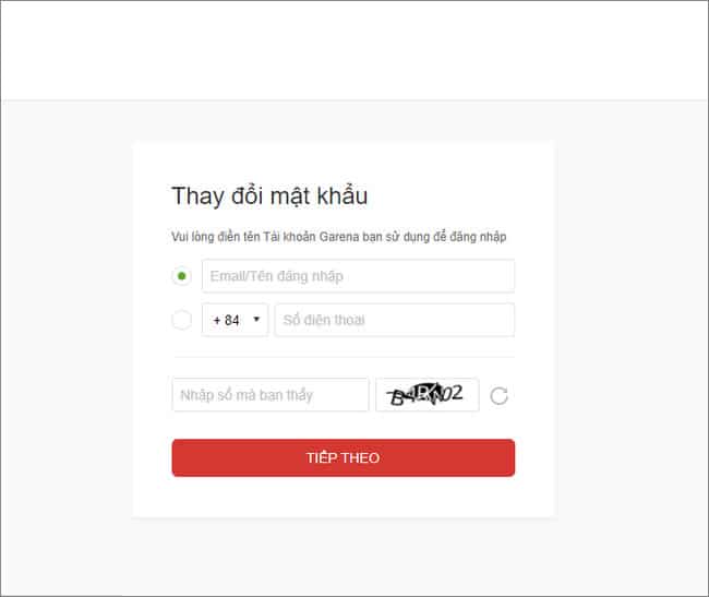 Cách Đổi Mật Khẩu Garena Không Cần Số Điện Thoại