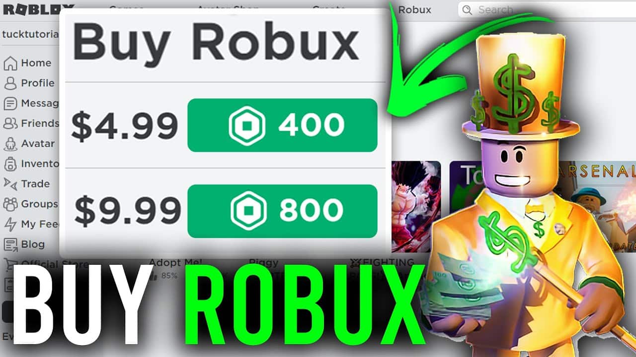 Hình nạp Robux ấn tượng