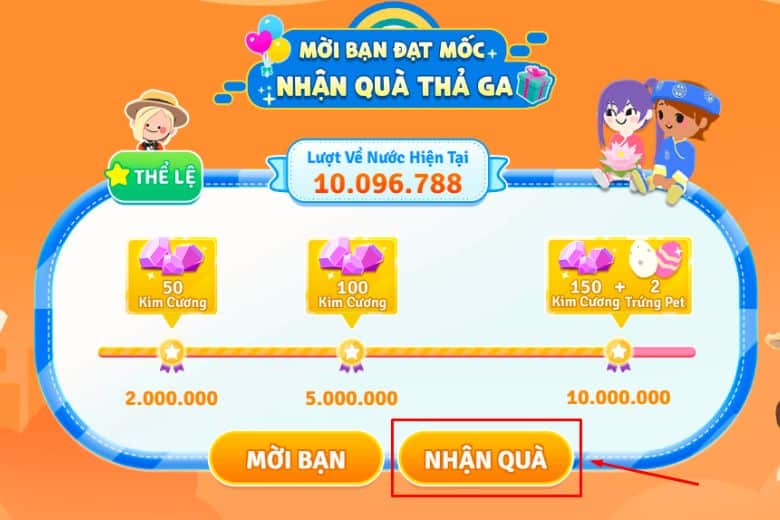 Kiem kim cuong trong Play Together khi co su kien